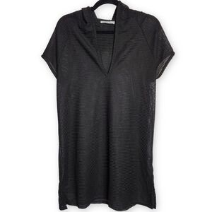 Jordan Taylor Black Hooded Swim Cover Up